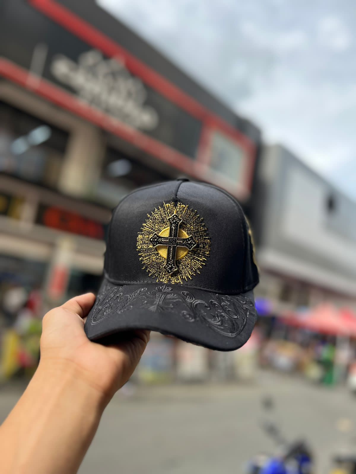 Gorra La Santa CRUZ Tengo Fe Negra